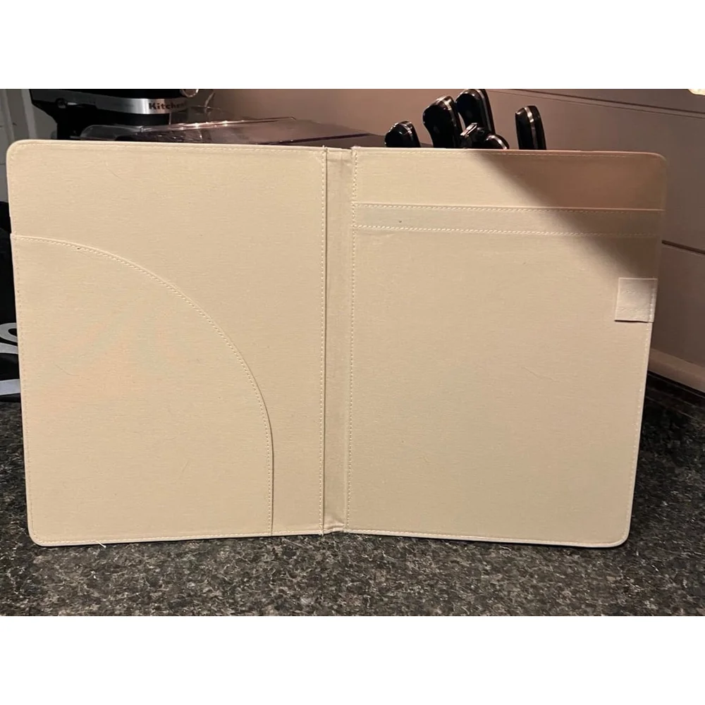 Kate Spade New York polka dot notepad folio or desktop notebook organizer.